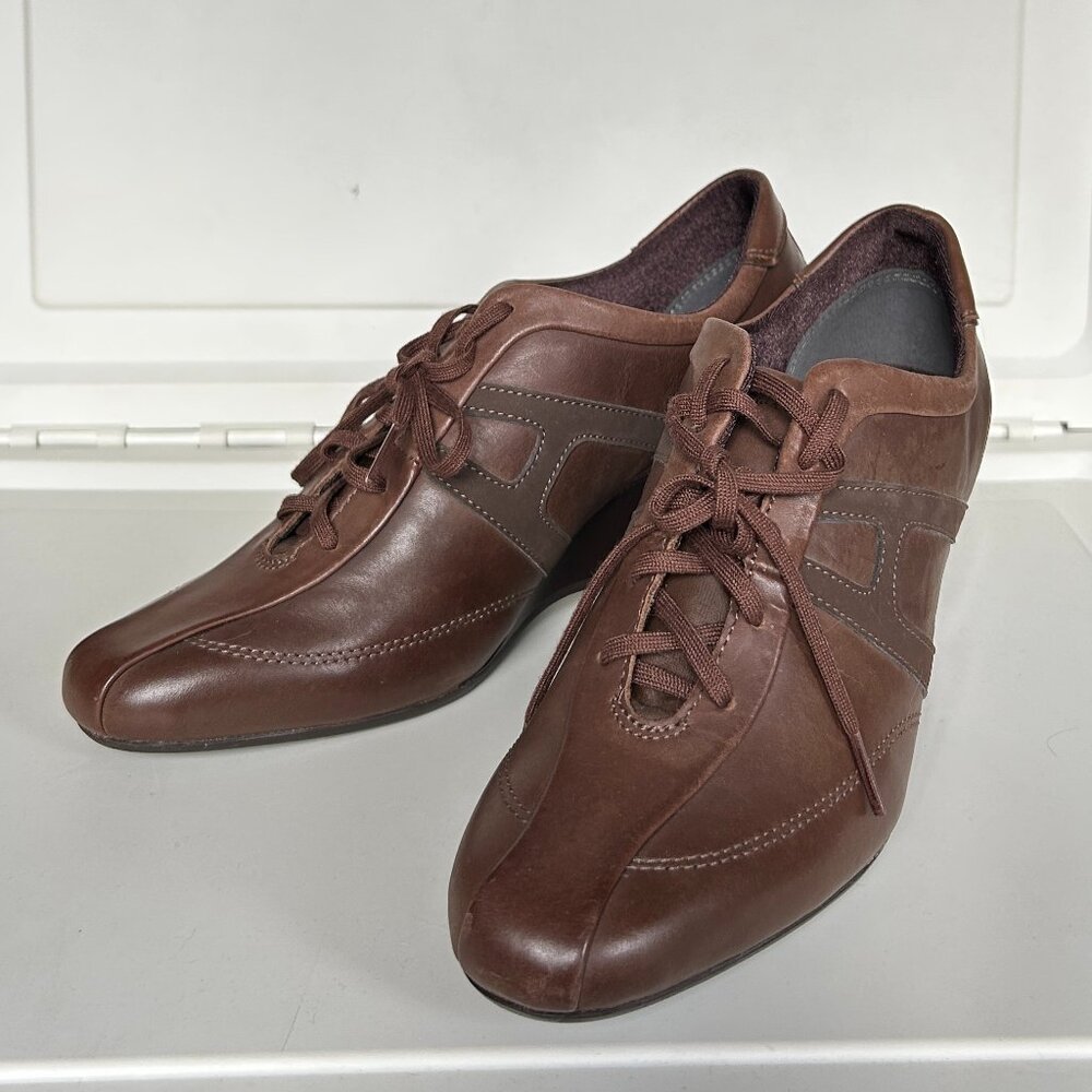 Japanese Y2K Leather Wedge Sneaker